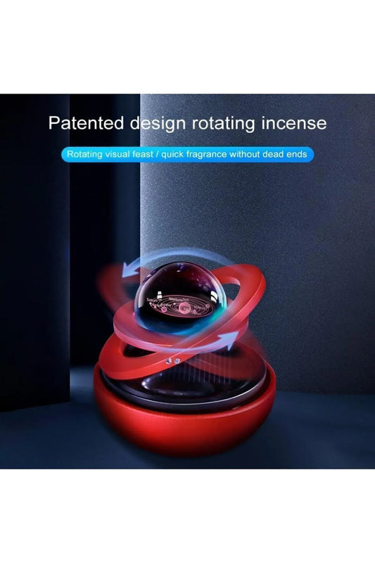 Güneş Enerjili Dönen Satürn Küre Oto Araba Kokusu